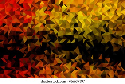 Light Orange vector abstract mosaic background. Colorful abstract illustration with gradient. The best triangular design for your business.