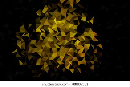 Light Orange vector abstract mosaic pattern. An elegant bright illustration with gradient. Triangular pattern for your business design.