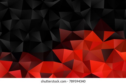 Light Orange vector abstract mosaic background. Modern geometrical abstract illustration with gradient. The best triangular design for your business.