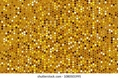 Light Orange vector abstract pattern with circles. Geometry template for your business design. Background with colored spheres.