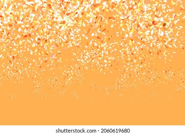Light Orange vector abstract pattern with leaves. Colorful illustration in doodle style with leaves. Colorful pattern for kid's books.