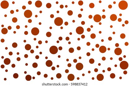 Light Orange vector abstract pattern with circles. Geometry template for your business design. Background with colored spheres.