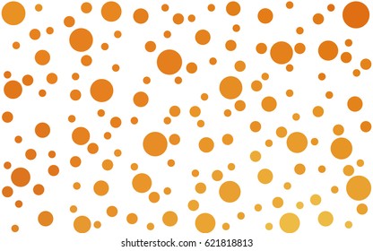 Light Orange vector abstract pattern with circles. Geometry template for your business design. Background with colored spheres.