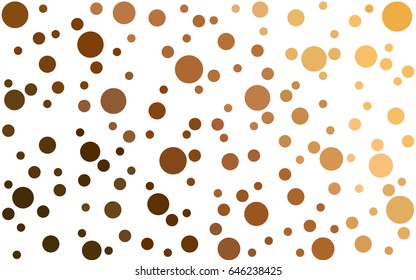 Light Orange vector abstract pattern with circles. Geometry template for your business design. Background with colored spheres.