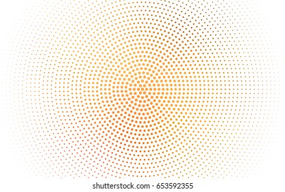 Light Orange vector abstract pattern with circles. Geometry template for your business design. Background with colored spheres.