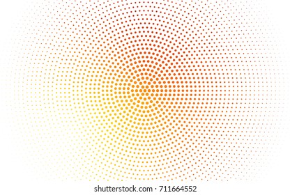 Light Orange vector abstract pattern with circles. Geometry template for your business design. Background with colored spheres.