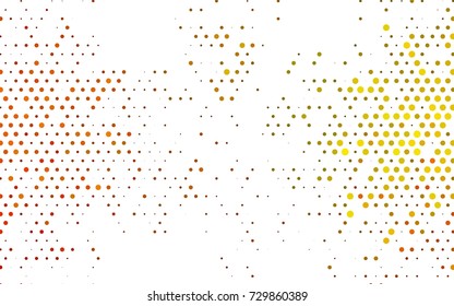 Light Orange vector abstract pattern with circles. Geometry template for your business design. Background with colored spheres.