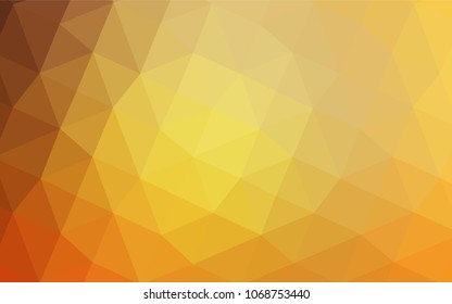 Light Orange vector abstract polygonal template. Elegant bright polygonal illustration with gradient. Brand-new style for your business design.