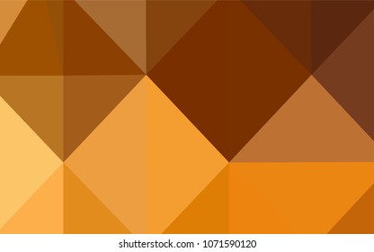 Light Orange vector abstract polygonal background. Shining colored illustration in a new style. Textured pattern can be used for background.