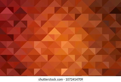 Light Orange vector abstract polygonal background. Shining colored illustration in a brand-new style. The completely new template can be used for your brand book.