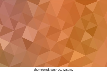 Light Orange vector abstract polygonal pattern. Glitter abstract illustration with an elegant design. A completely new template for your business design.