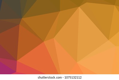 Light Orange vector abstract polygonal background. Colorful illustration in polygonal style with gradient. A completely new template for your business design.