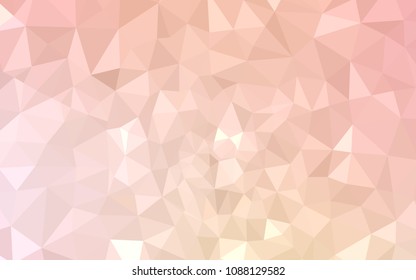 Light Orange vector abstract polygonal template. Shining polygonal illustration, which consist of triangles. Brand new style for your business design.