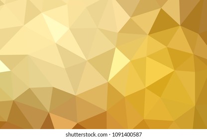 Light Orange vector abstract polygonal template. Triangular geometric sample with gradient.  A completely new design for your leaflet.