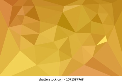 Light Orange vector abstract polygonal pattern with a heart in a centre. Shining colorful illustration with triangles. Brand new design for your business.