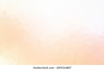 Light Orange vector abstract polygonal template. A completely new color illustration in a polygonal style. A completely new design for your leaflet.