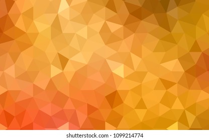 Light Orange vector abstract polygonal template. Colorful illustration in polygonal style with gradient. New template for your brand book.