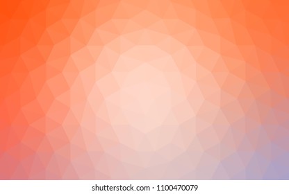 Light Orange vector abstract polygonal pattern. Geometric illustration in Origami style with gradient.  Completely new template for your banner.