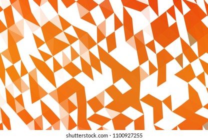Light Orange vector abstract polygonal background. A sample with polygonal shapes. A new texture for your design.
