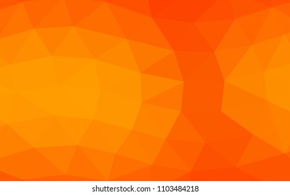 Light Orange vector abstract polygonal abstract polygonal. Colorful abstract illustration with gradient. The textured pattern can be used for background.