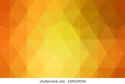 Light Orange vector abstract polygonal template. Polygonal abstract illustration with gradient. Brand new style for your business design.