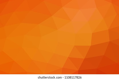 Light Orange vector abstract polygonal abstract polygonal. Colorful illustration in abstract style with gradient. The best triangular design for your business.
