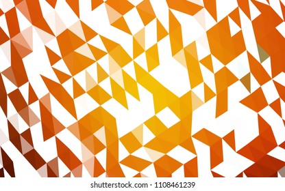Light Orange vector abstract polygonal texture. Triangular geometric sample with gradient.  A completely new template for your business design.