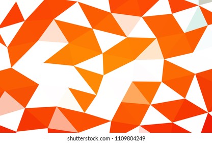 Light Orange vector abstract polygonal abstract polygonal. Colorful illustration in abstract style with gradient. The best triangular design for your business.