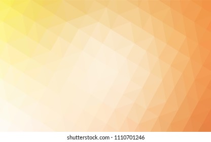 Light Orange vector abstract polygonal pattern. Elegant bright polygonal illustration with gradient. Textured pattern for your backgrounds.