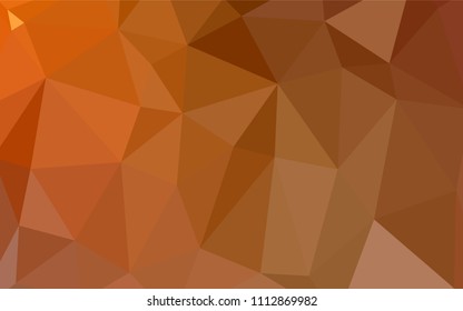 Light Orange vector abstract polygonal template. Geometric illustration in Origami style with gradient.  Brand-new style for your business design.