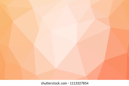 Light Orange vector abstract polygonal pattern. A completely new color illustration in a polygonal style. Triangular pattern for your design.