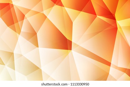 Light Orange vector abstract polygonal background. Creative geometric illustration in Origami style with gradient. A new texture for your web site.