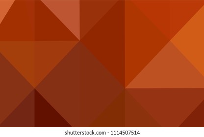 Light Orange vector abstract polygonal pattern. A sample with polygonal shapes. The template for cell phone's backgrounds.