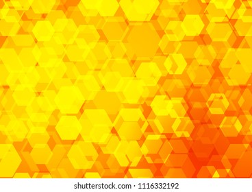 Light Orange vector abstract polygonal pattern. A sample with polygonal shapes. hexagonal pattern for your business design.
