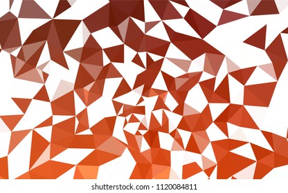 Light Orange vector abstract polygonal background. Colorful abstract illustration with triangles. Completely new template for your banner.