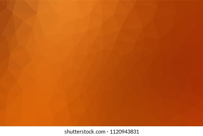 Light Orange vector abstract polygonal background. Glitter abstract illustration with an elegant triangles. Completely new template for your banner.
