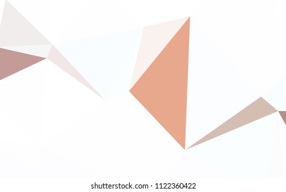 Light Orange vector abstract polygonal template. Shining colorful illustration with triangles. A completely new design for your leaflet.