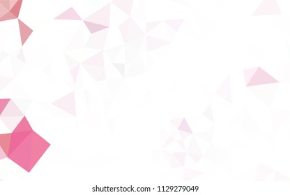 Light Orange vector abstract polygonal pattern. Glitter abstract illustration with an elegant triangles. Polygonal design for your web site.