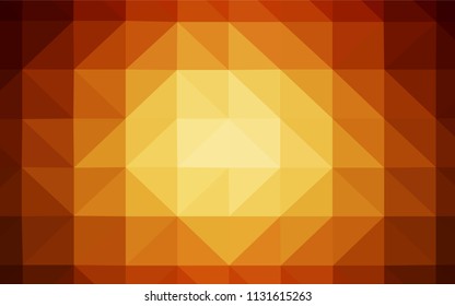 Light Orange vector abstract polygonal template. Colorful abstract illustration with triangles. Brand new design for your business.