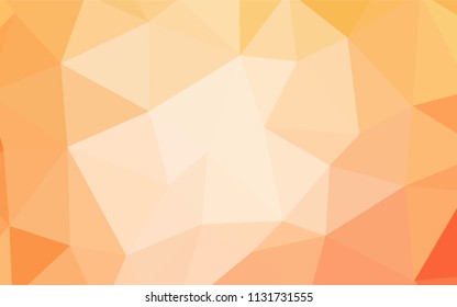 Light Orange vector abstract polygonal pattern. Colorful abstract illustration with triangles. Triangular pattern for your design.