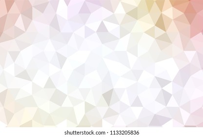 Light Orange vector abstract polygonal pattern. Geometric illustration in Origami style with gradient.  Brand new style for your business design.