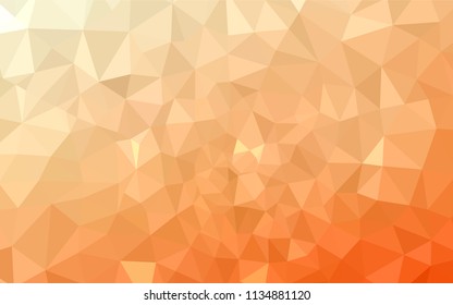 Light Orange vector abstract polygonal pattern. Colorful illustration in polygonal style with gradient. Triangular pattern for your design.