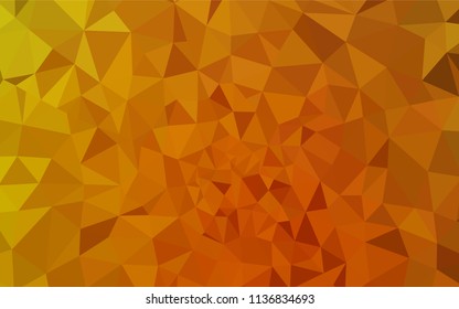 Light Orange vector abstract polygonal background. Colorful abstract illustration with triangles. Brand new style for your business design.