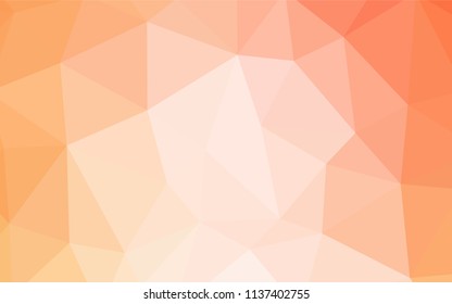 Light Orange vector abstract polygonal pattern. A completely new color illustration in a polygonal style. Triangular pattern for your design.