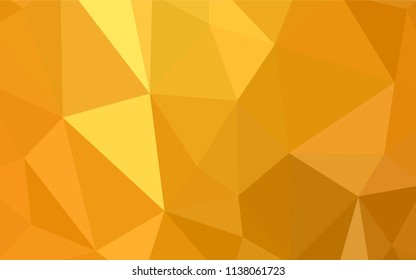 Light Orange vector abstract polygonal template. Colorful illustration in polygonal style with gradient. A new texture for your web site.