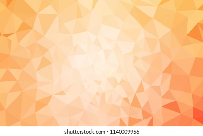 Light Orange vector abstract polygonal background. A sample with polygonal shapes. Pattern for a brand book's backdrop.