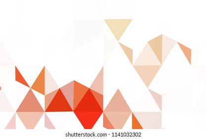 Light Orange vector abstract polygonal background. A completely new color illustration in a polygonal style. New template for your brand book.