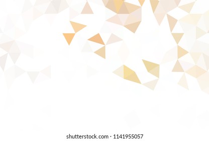 Light Orange vector abstract polygonal template. A completely new color illustration in a polygonal style. Brand new style for your business design.