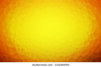 Light Orange vector abstract polygonal cover. Triangular geometric sample with gradient.  A new texture for your design.