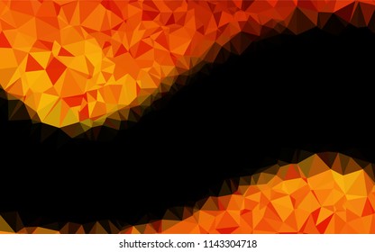 Light Orange vector abstract polygonal layout. Glitter abstract illustration with an elegant design. A completely new template for your business design.